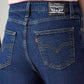 Women's 726 Dark Blue Flared Fit High Rise Tinted Jeans - Detail View