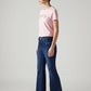 Women's 726 Dark Blue Flared Fit High Rise Tinted Jeans - Side View