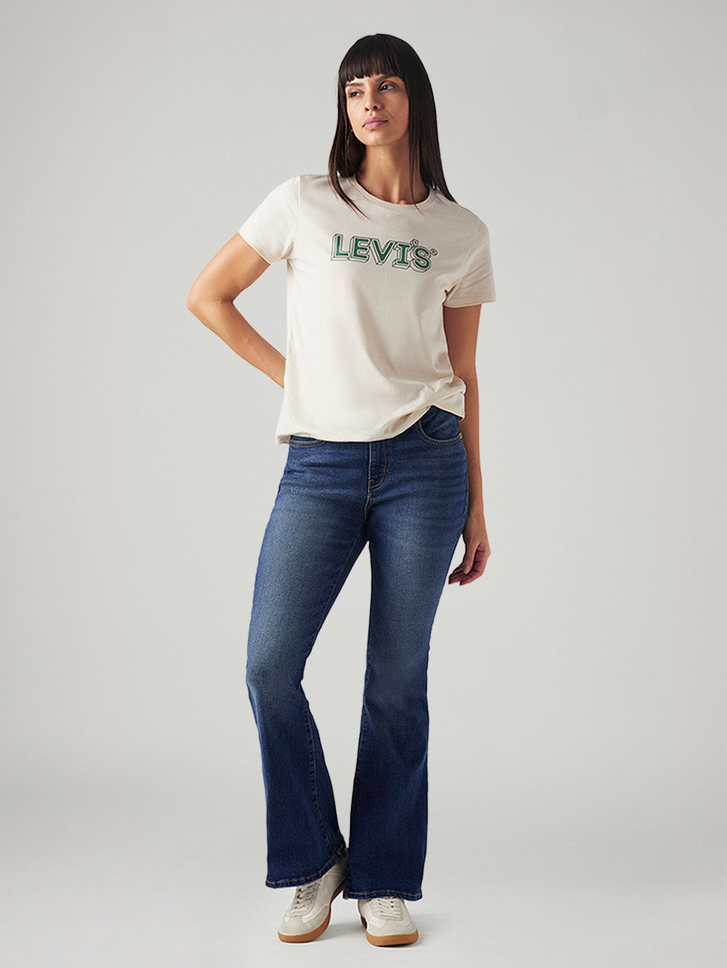 Women's 726 Med Indigo Flared Fit High Rise Jeans