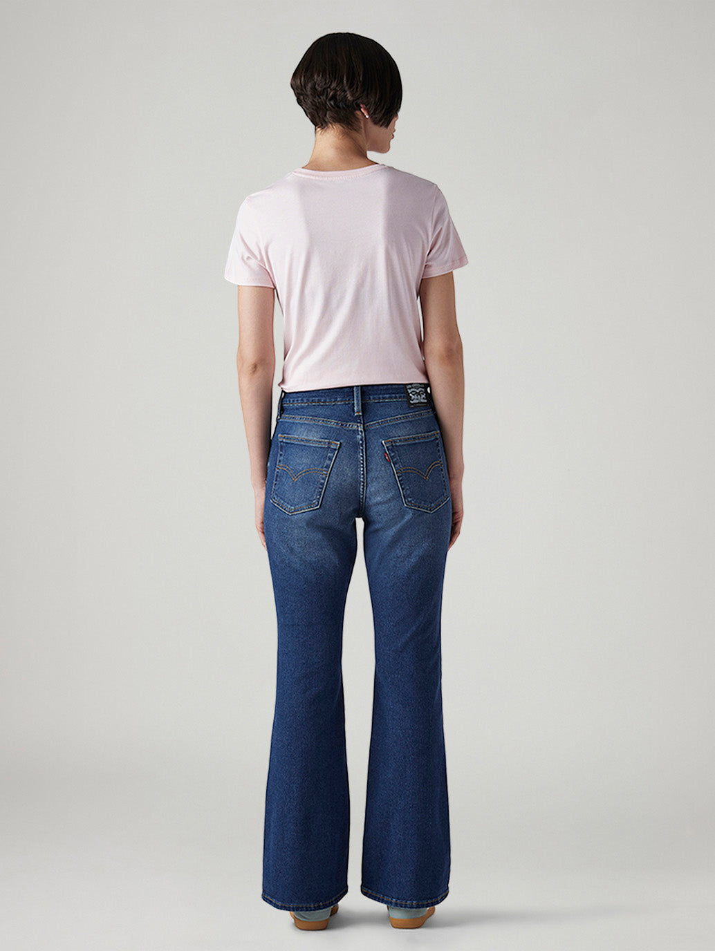 Women's 726 Med Indigo Flared Fit High Rise Jeans - Back View