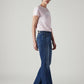 Women's 726 Blue Flared Fit High Rise Jeans - Side View