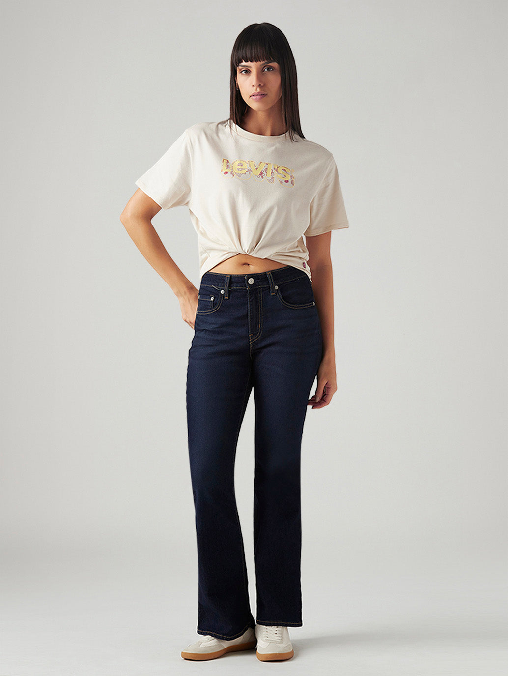 Women's 726 Dark Indigo Flared Fit High Rise Jeans