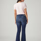 Women's 726 Dark Blue Flared Fit High Rise Jeans - Back View
