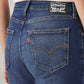 Women's 726 Dark Blue Flared Fit High Rise Jeans - Detail View