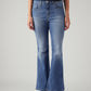 Women's 726 Blue Flared Fit High Rise Jeans - Front View