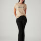 Women's 726 Black Flared Fit High Rise Jeans - Styleshot View