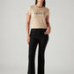 Women's 726 Black Flared Fit High Rise Jeans - Front View
