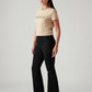 Women's 726 Black Flared Fit High Rise Jeans - Side View