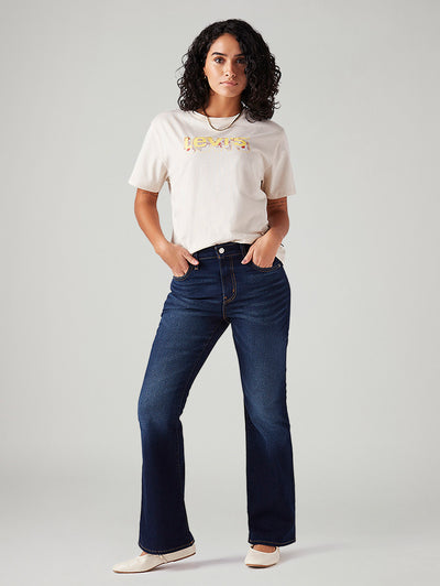 Women's 726 Dark Blue Flared Fit High Rise Jeans