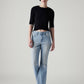 Women's 726 Light Indigo Flared Fit High Rise Jeans - Styleshot View