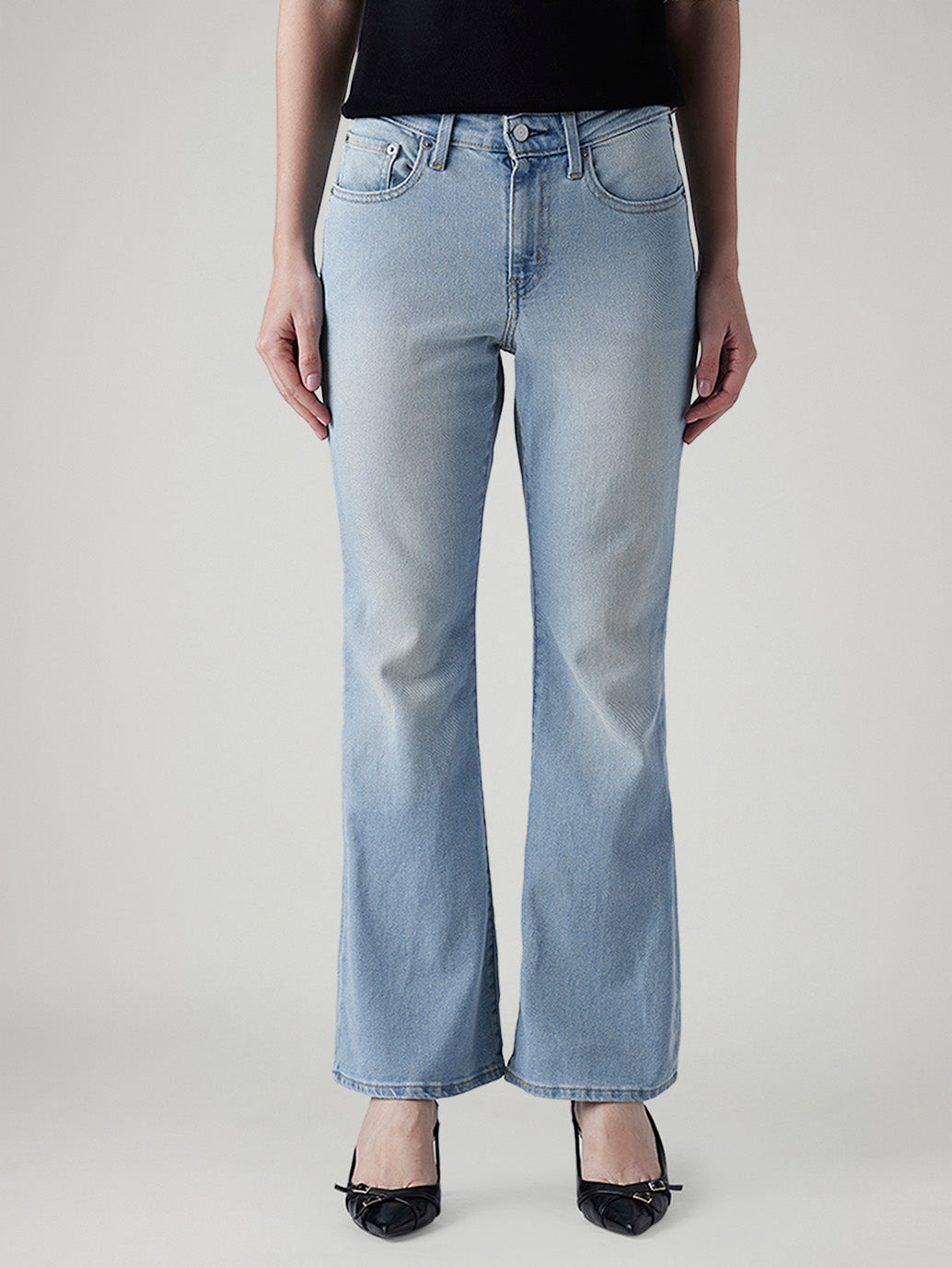 Women's 726 Light Indigo Flared Fit High Rise Jeans - Front View