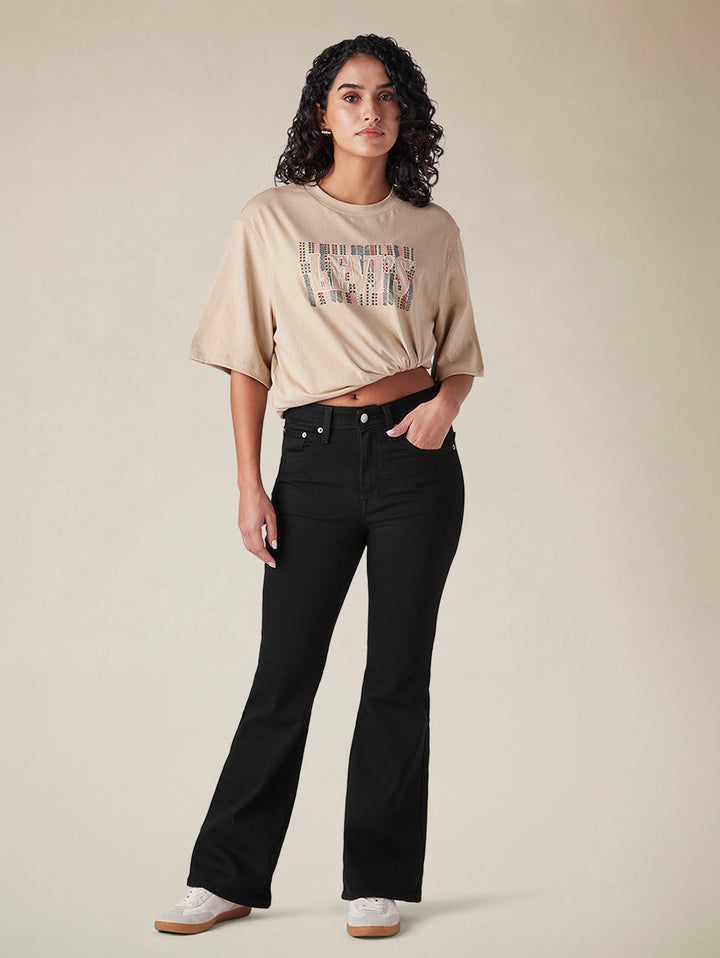 Womens 726 High Rise Flared Fit Cotton Stretch blend Jeans