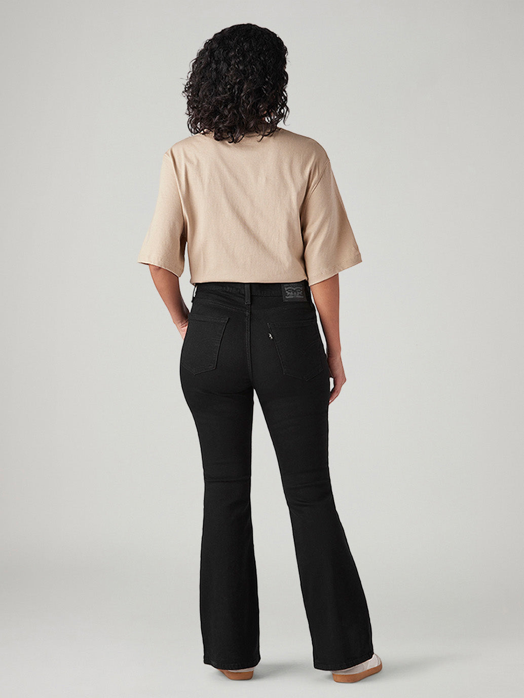 Womens 726 High Rise Flared Fit Cotton Stretch blend Jeans - Back View