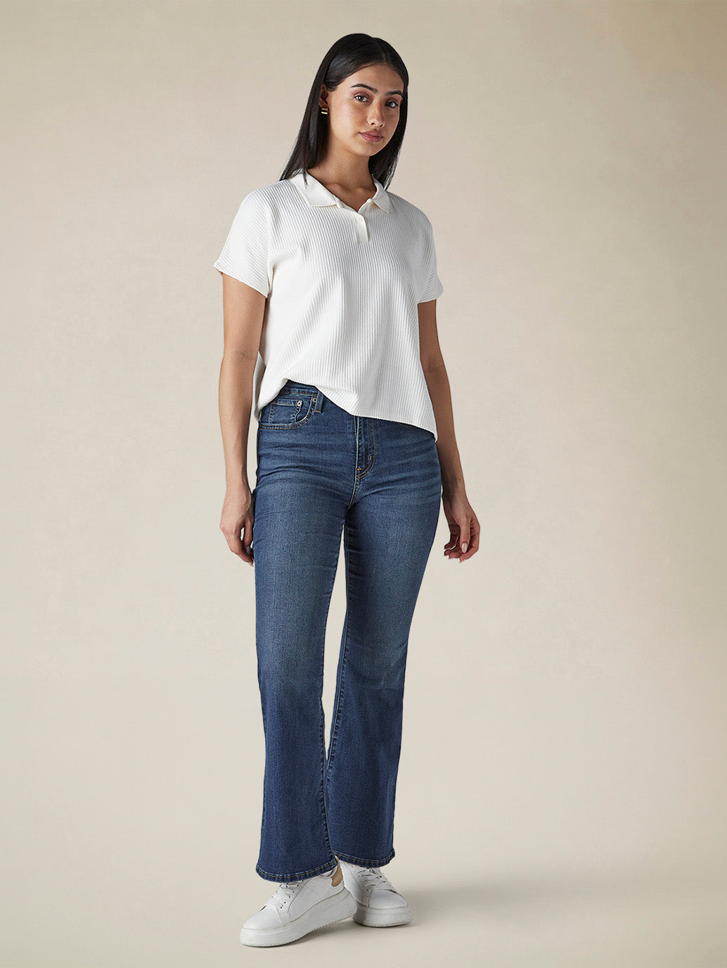 Women's 726 Indigo Flared Fit High Rise Jeans