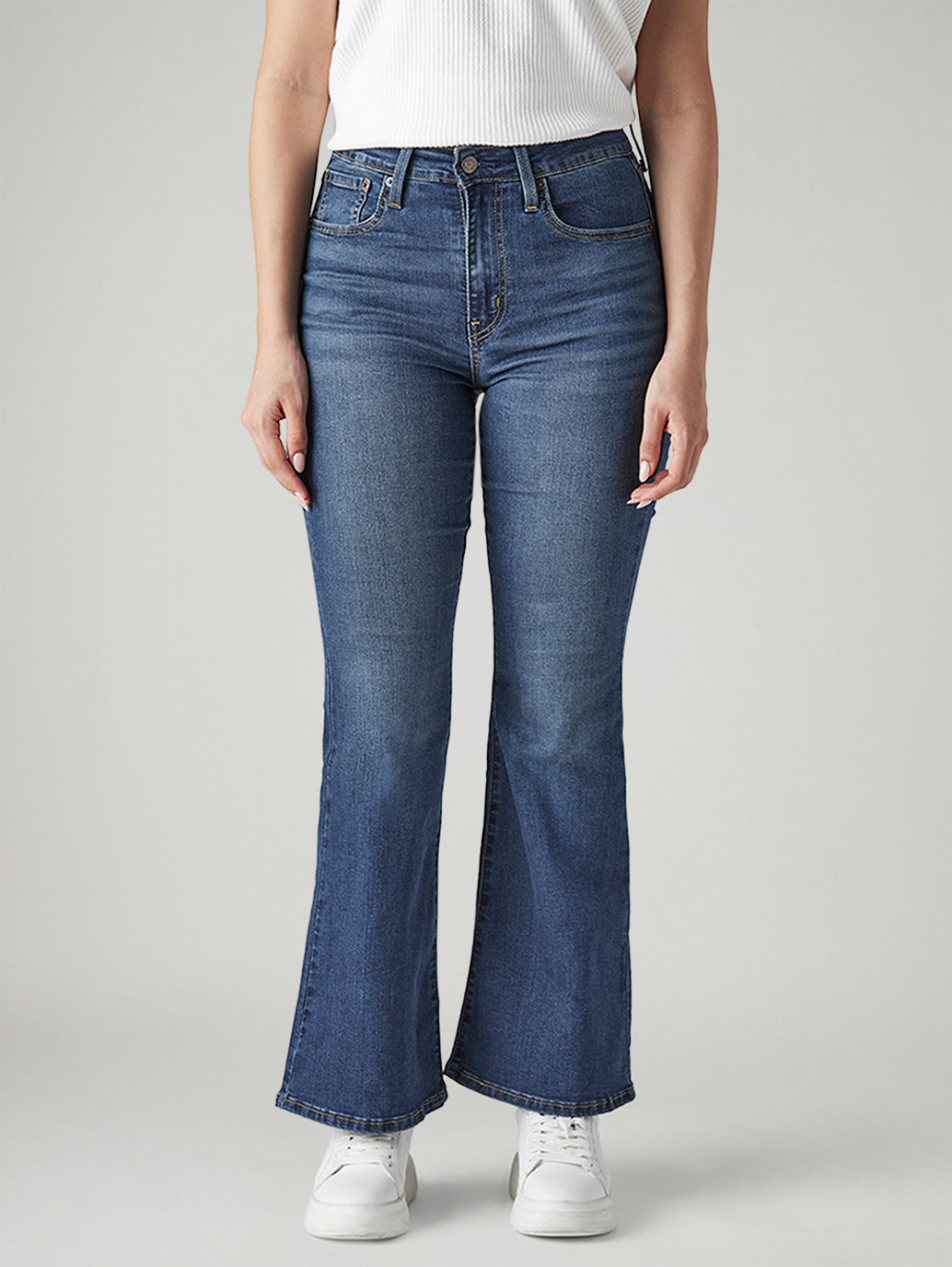 Women's 726 Indigo Flared Fit High Rise Jeans - Front View