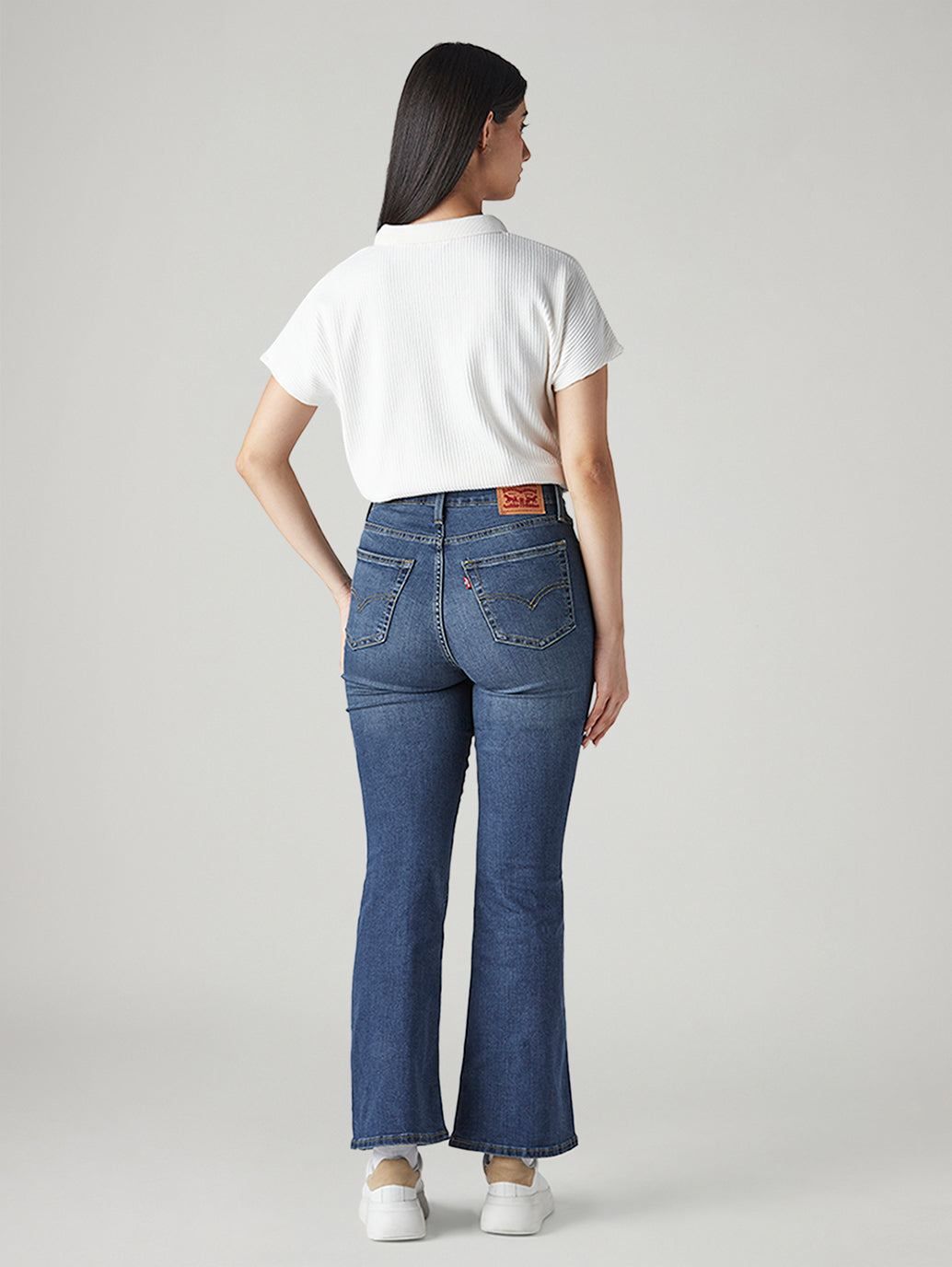 Women's 726 Indigo Flared Fit High Rise Jeans - Back View