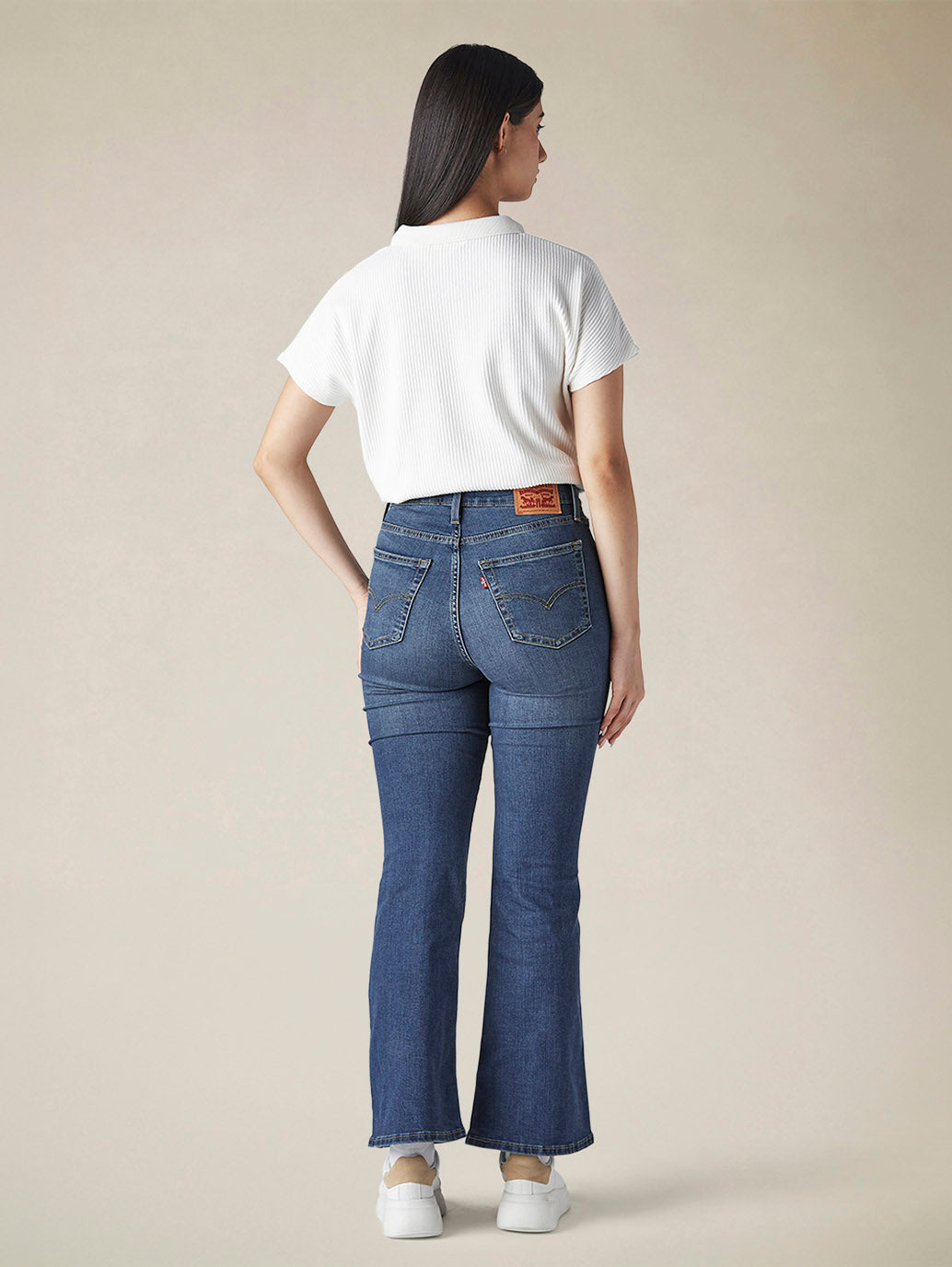 Women's 726 Indigo Flared Fit High Rise Jeans - 52c7b401-a1ff-468f-8485-e36354249a62 View