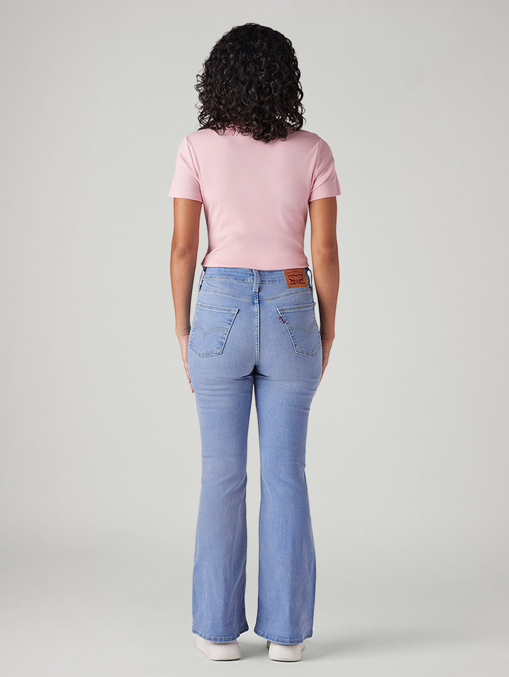 Womens 726 High Rise Flared Fit Cotton Stretch blend Jeans - Back View