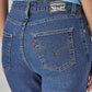 Women's 726 Blue Flared Fit High Rise Jeans - Detail View