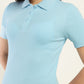 Women's Solid Slim Fit Polo T-Shirt - Detail View