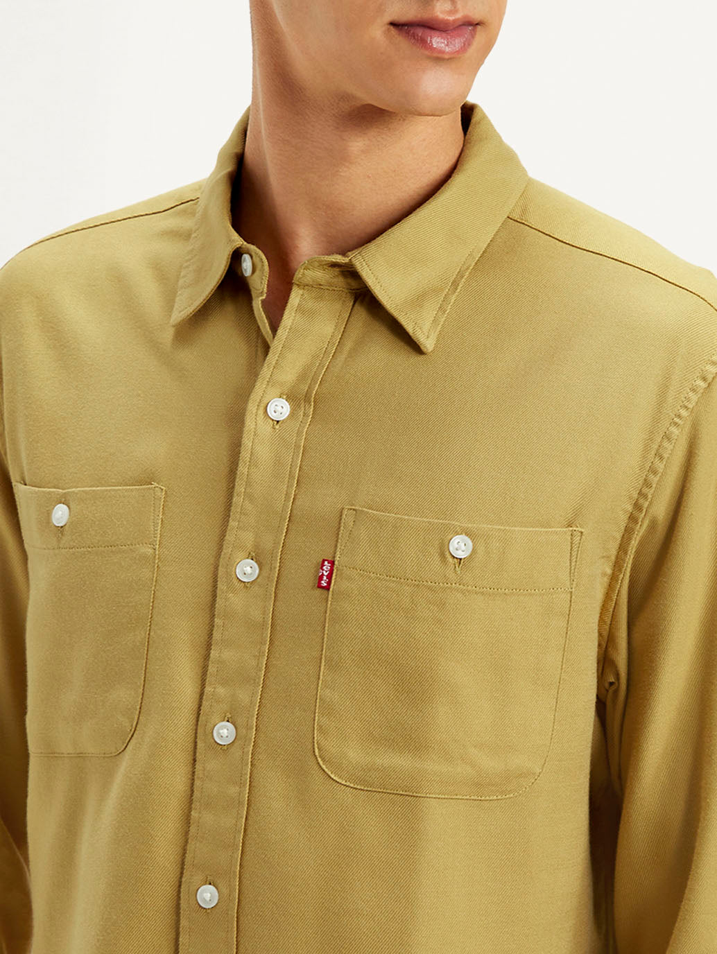 Men's Solid Slim Fit Shirt - Detail View