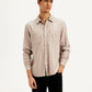 Men's Solid Slim Fit Shirt - Front View