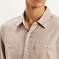 Men's Solid Slim Fit Shirt - Detail View