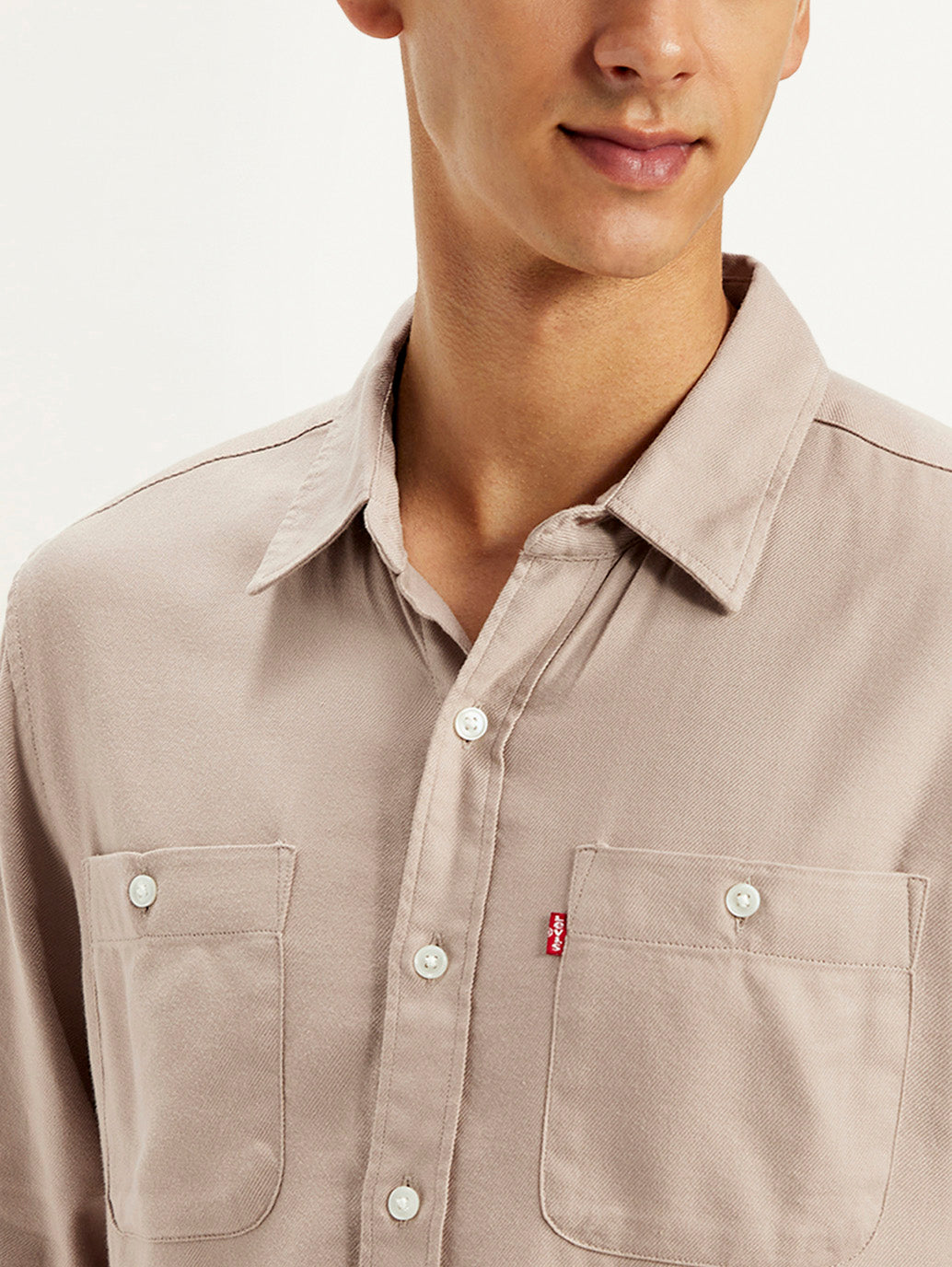 Men's Solid Slim Fit Shirt - Detail View