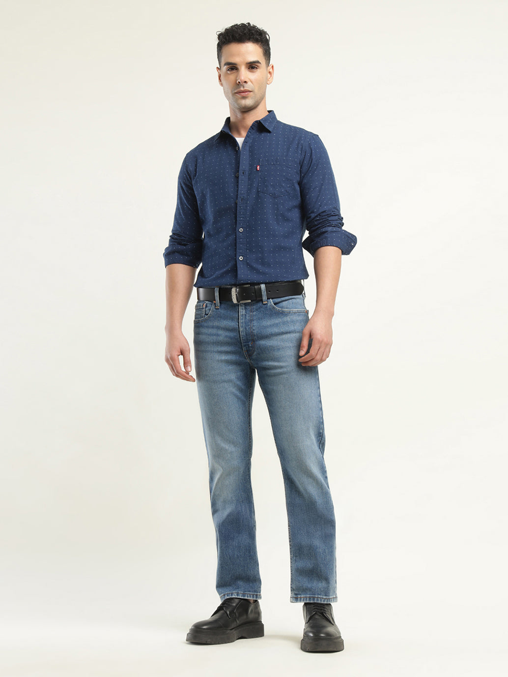 Men's 513 Indigo Slim Straight Fit Mid Rise Jeans