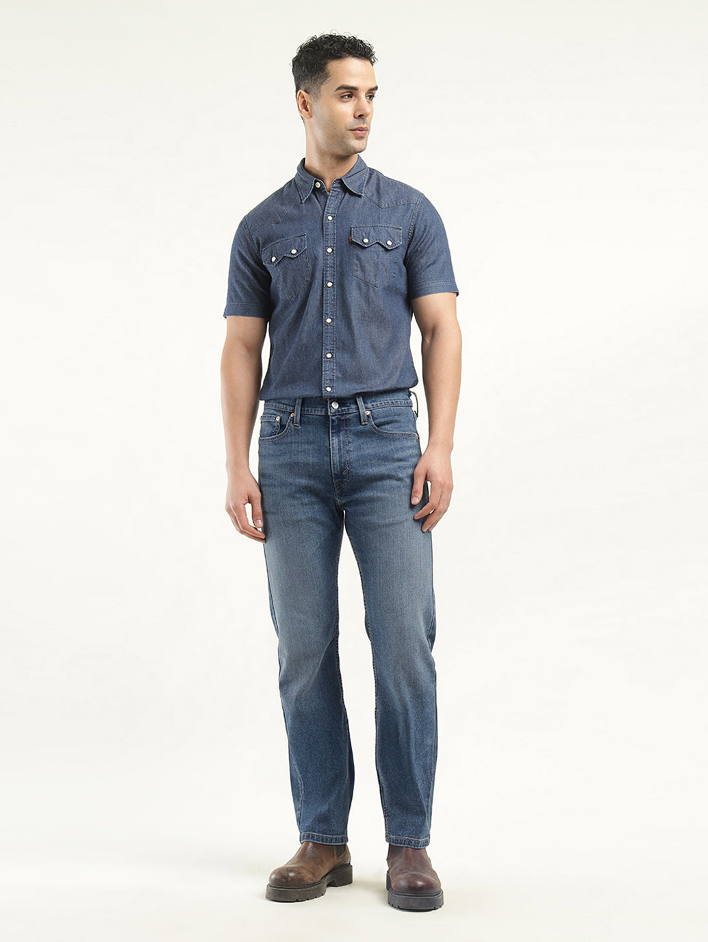 Men's 513 Indigo Slim Straight Fit Mid Rise Jeans