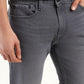 Men's 513 Charcoal Grey Slim Straight Fit Mid Rise Jeans - Detail View