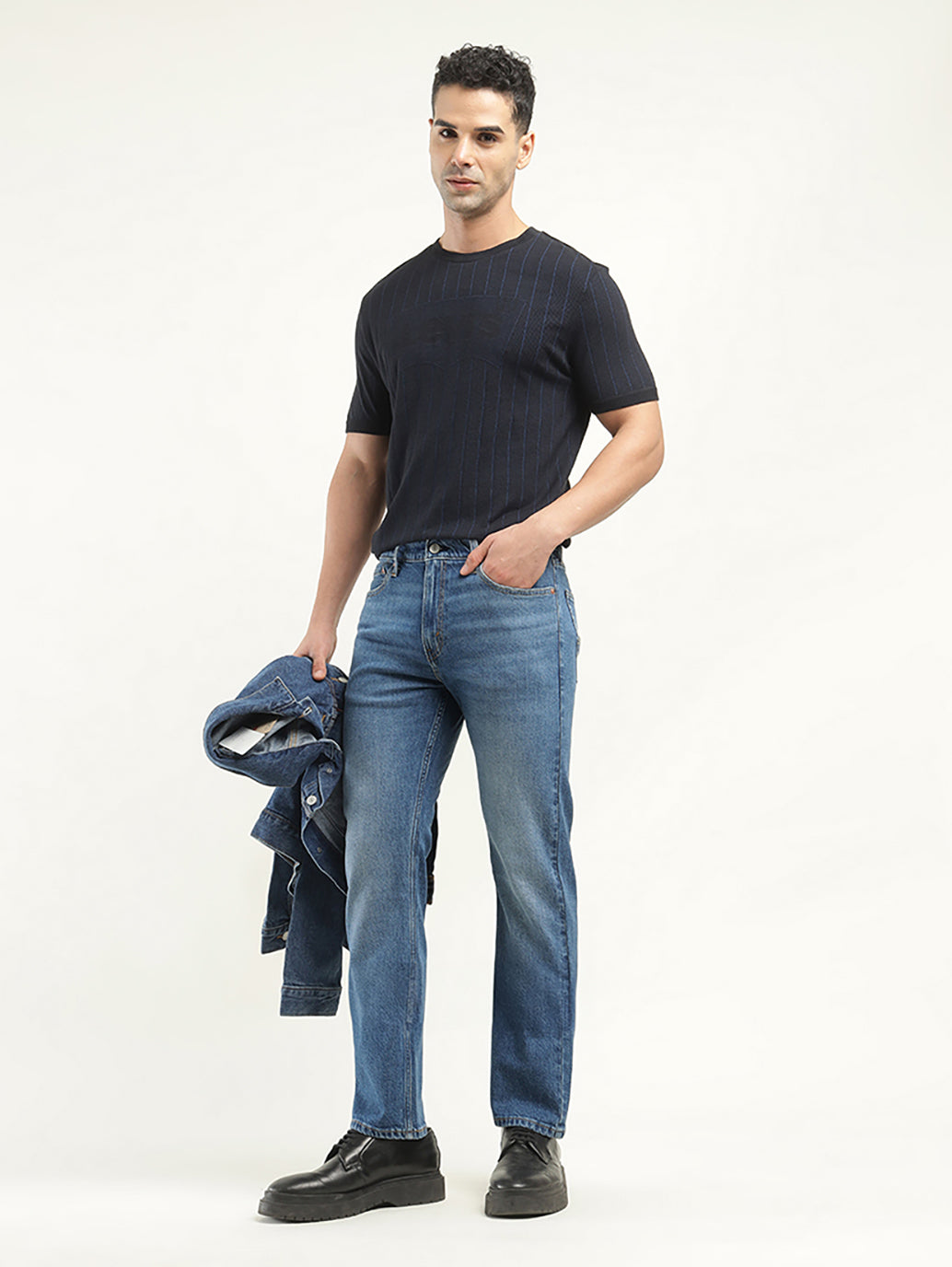 Men's 513 Indigo Slim Straight Fit Mid Rise Jeans