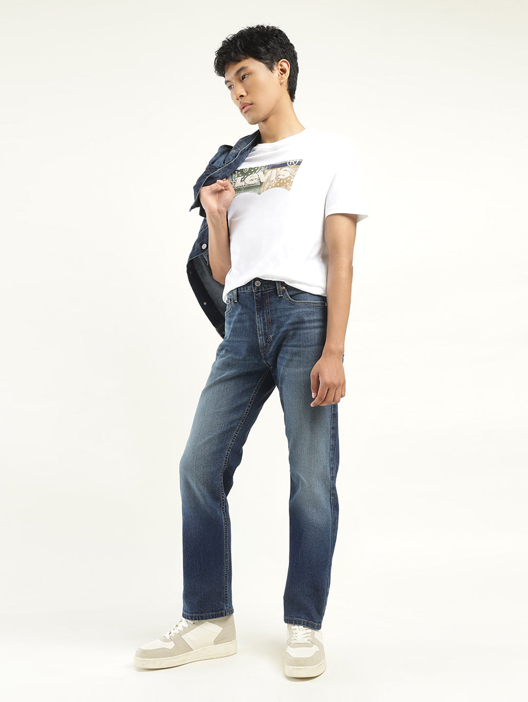 Men's 513 Indigo Slim Straight Fit Mid Rise Jeans