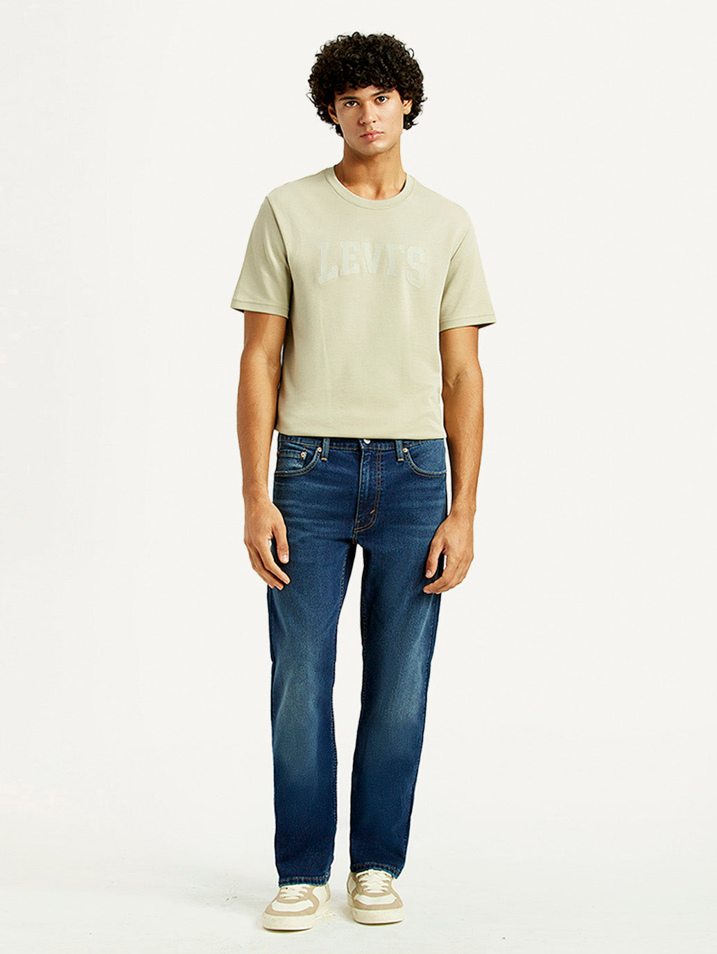 Men's 513 Dark Indigo Slim Straight Fit Mid Rise Jeans - Front View