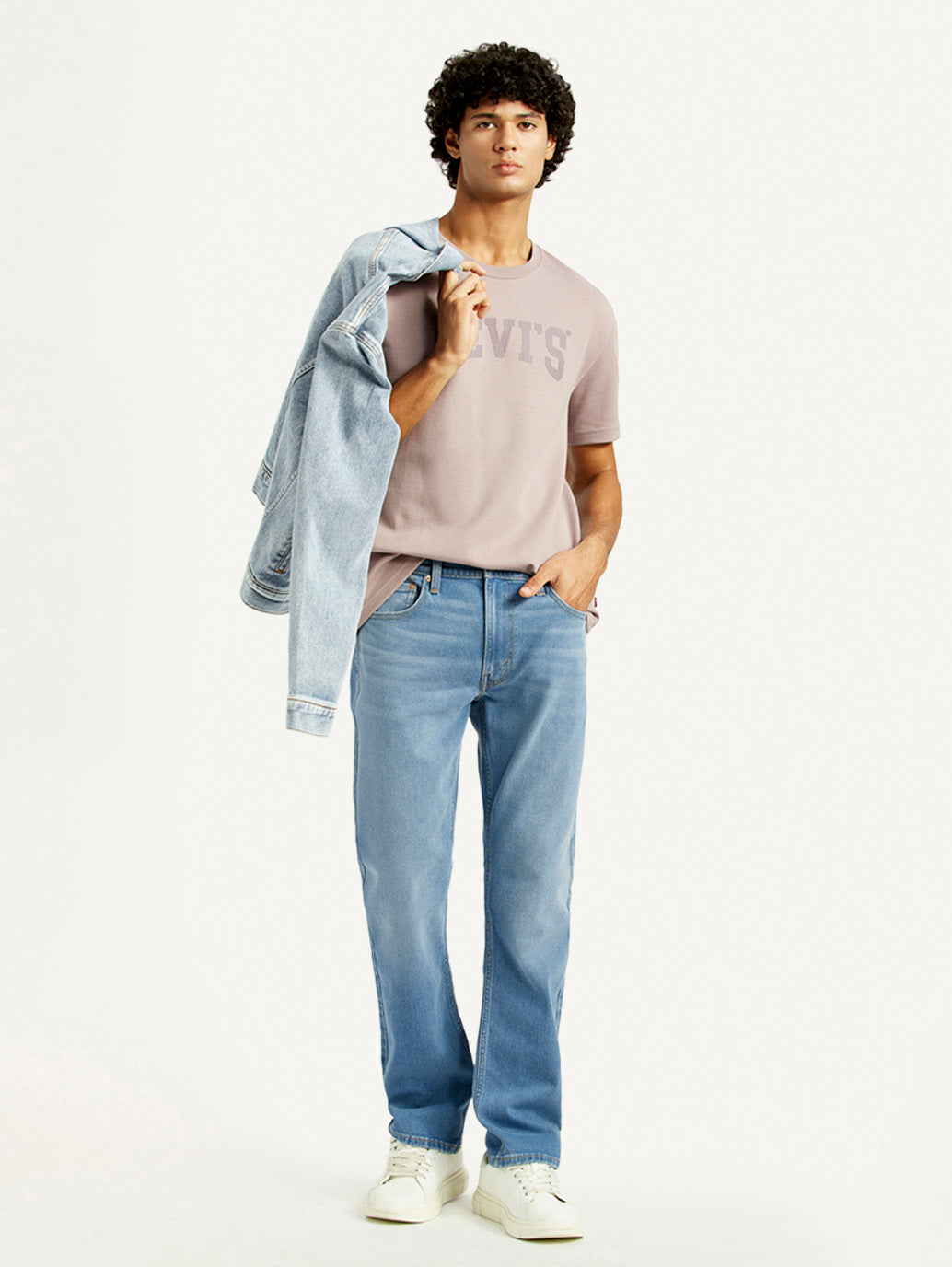 Men's 513 Med Indigo Slim Straight Fit Mid Rise Jeans