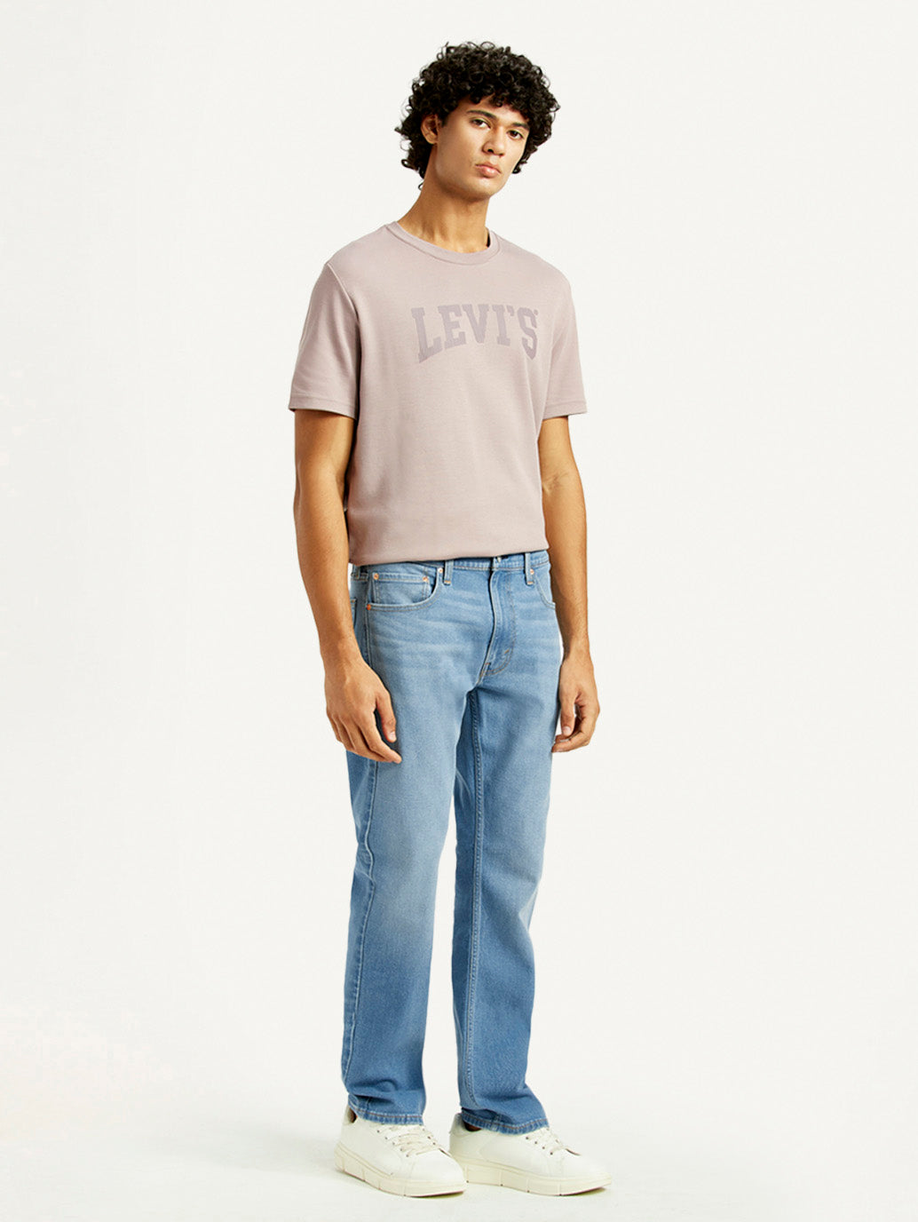 Men's 513 Med Indigo Slim Straight Fit Mid Rise Jeans - Side View