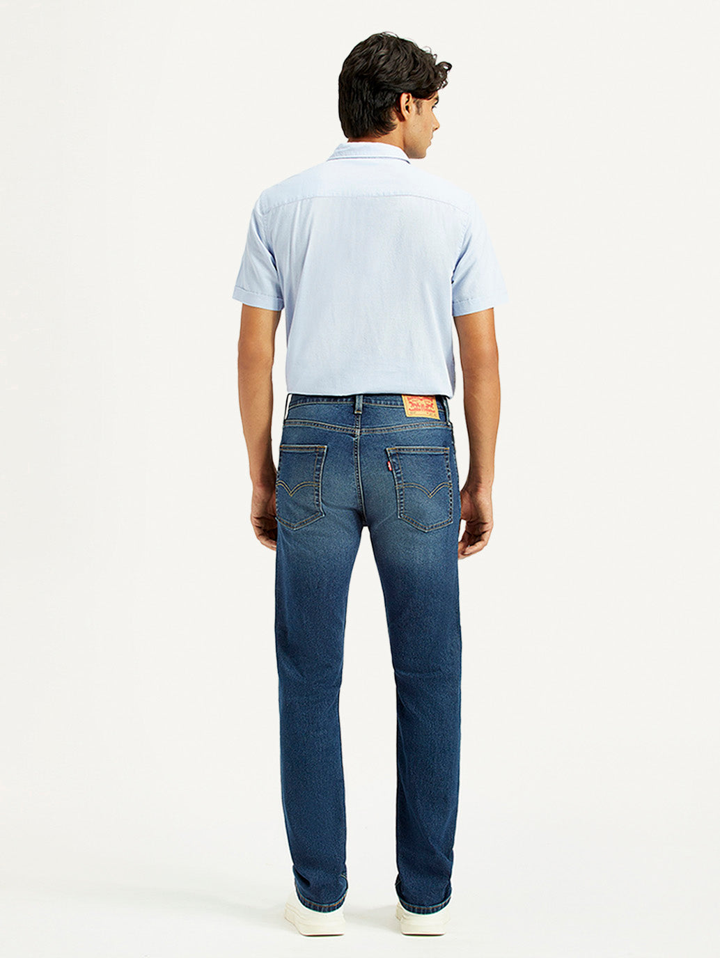 Men's 513 Dark Indigo Slim Straight Fit Mid Rise Jeans - Back View