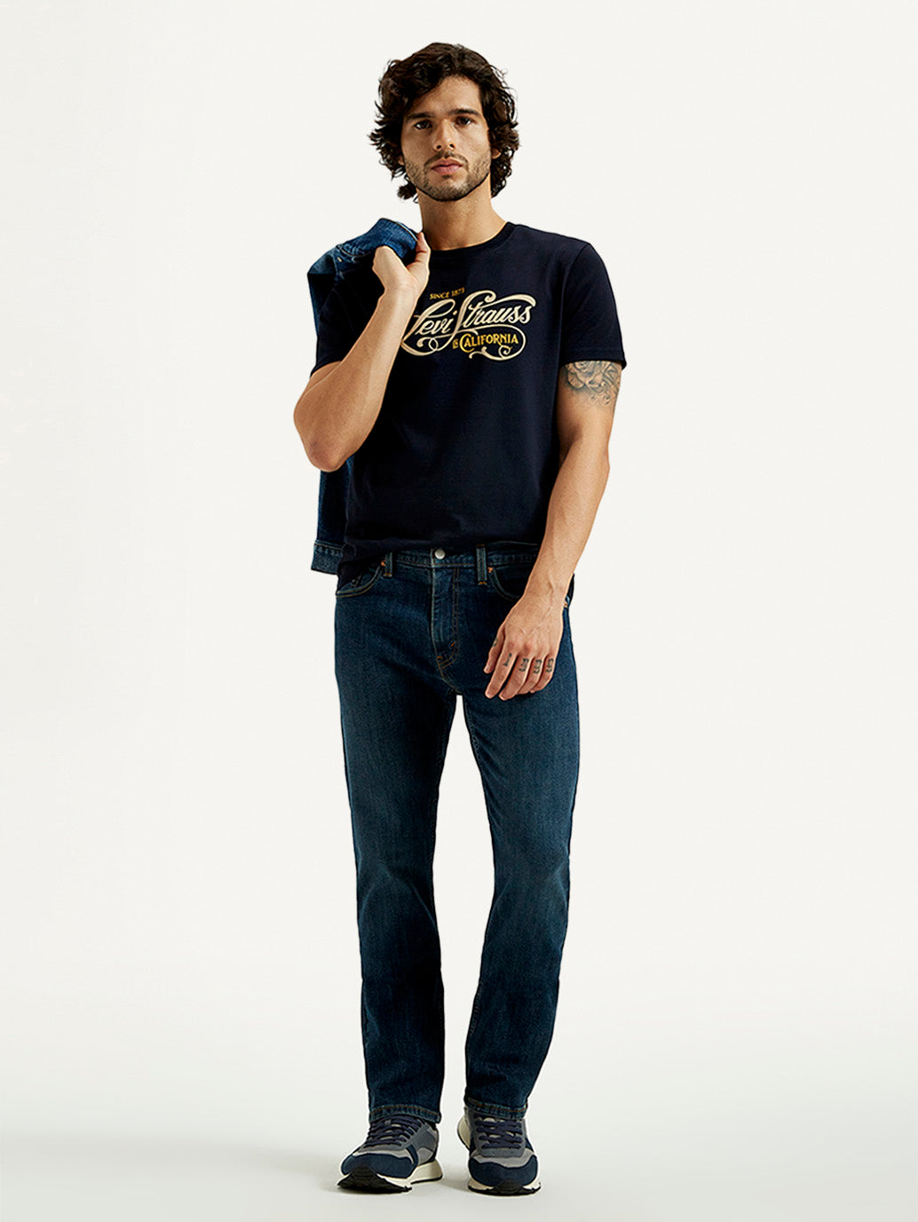 Men's 513 Dark Indigo Slim Straight Fit Mid Rise Jeans