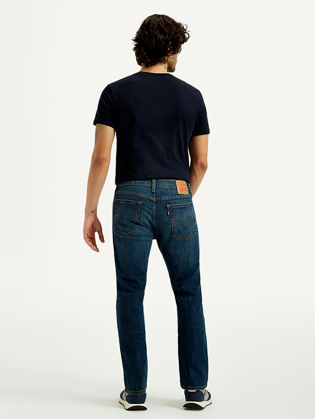 Men's 513 Dark Indigo Slim Straight Fit Mid Rise Jeans - Back View