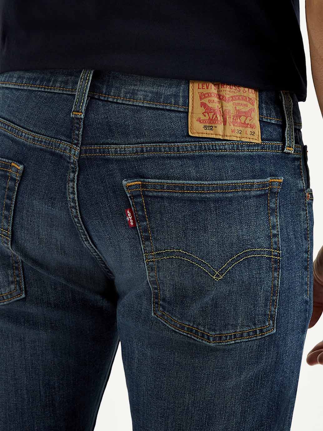 Men's 513 Dark Indigo Slim Straight Fit Mid Rise Jeans - Detail View