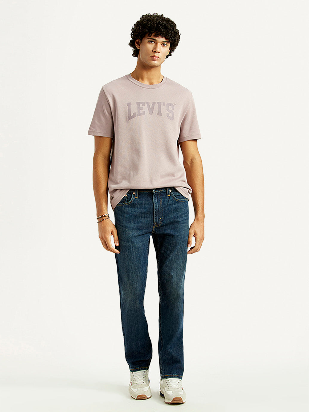 Men's 513 Dark Indigo Slim Straight Fit Mid Rise Jeans - Styleshot View