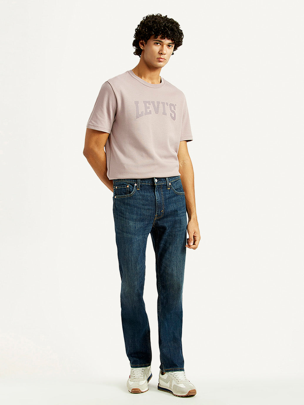 Men's 513 Dark Indigo Slim Straight Fit Mid Rise Jeans - Front View