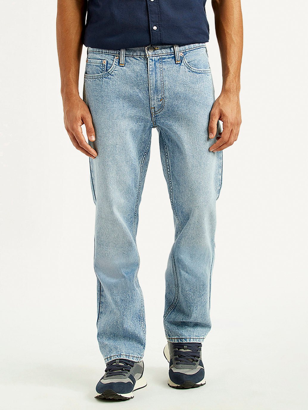 Men's 513 Light Indigo Slim Straight Fit Mid Rise Jeans - Front View