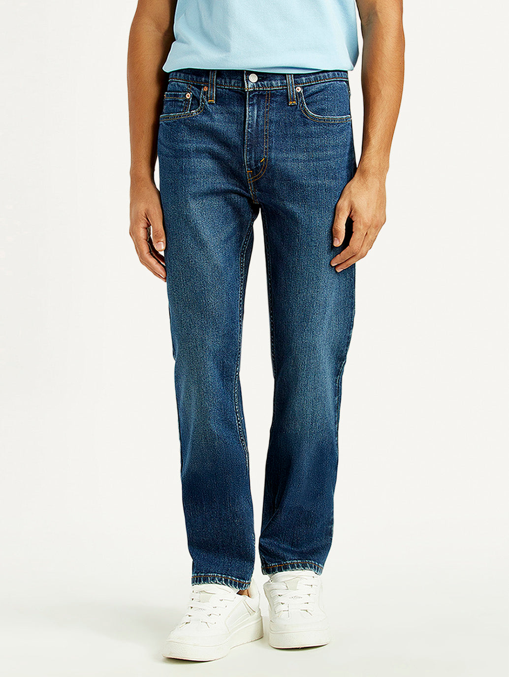 Men's 513 Dark Indigo Slim Straight Fit Mid Rise Jeans - Front View