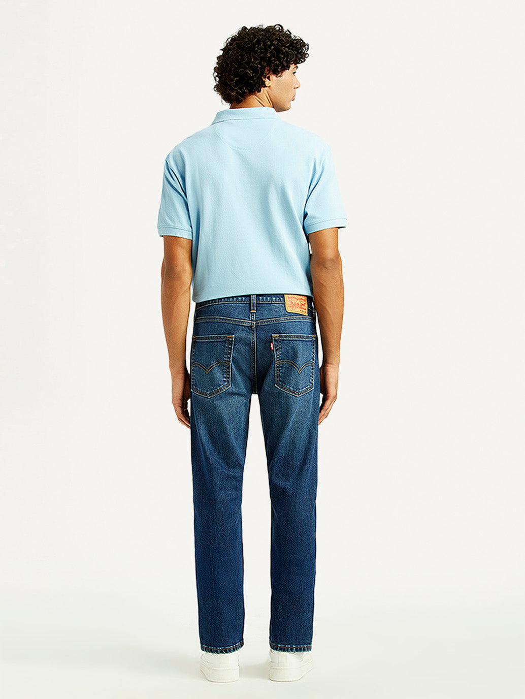 Men's 513 Dark Indigo Slim Straight Fit Mid Rise Jeans - Back View