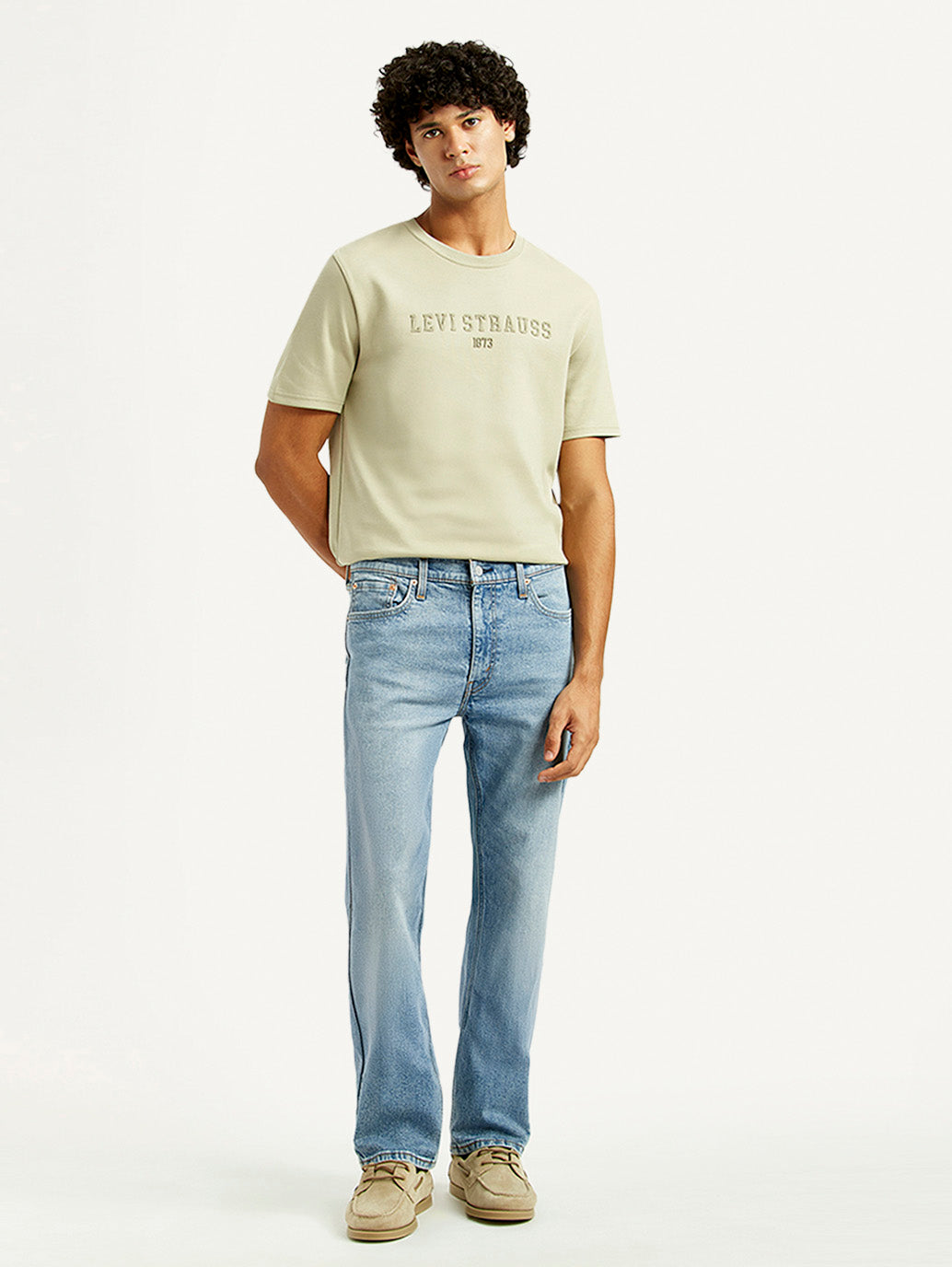 Men's 513 Light Indigo Slim Straight Fit Mid Rise Jeans - Front View