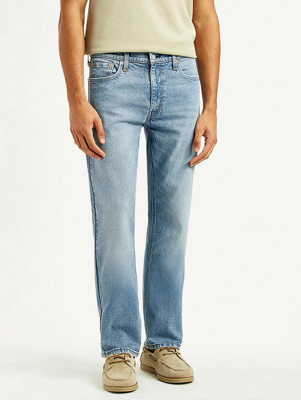 Men's 513 Light Indigo Slim Straight Fit Mid Rise Jeans - Front View