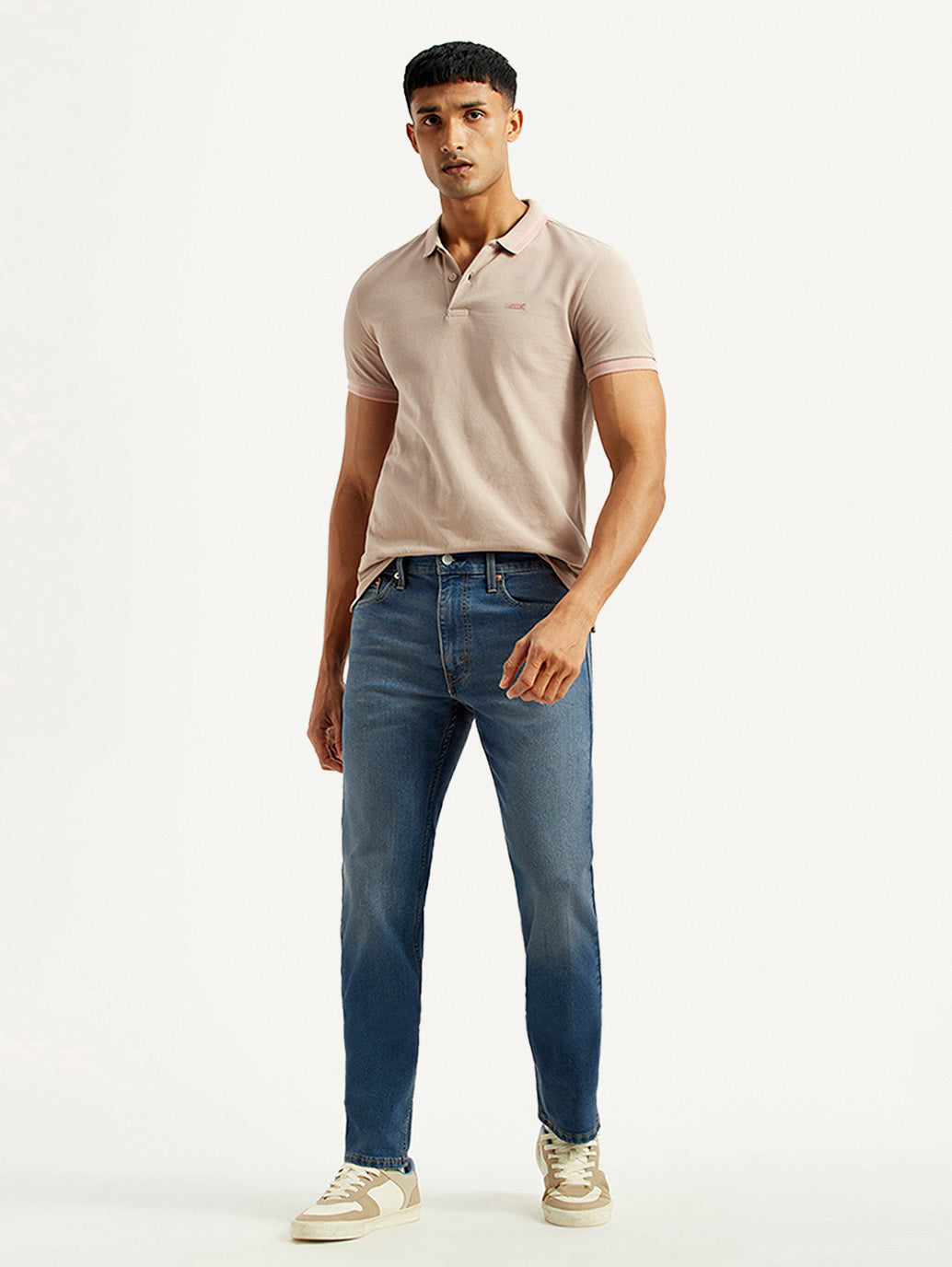 Men's 513 Med Indigo Slim Straight Fit Mid Rise Jeans - Styleshot View