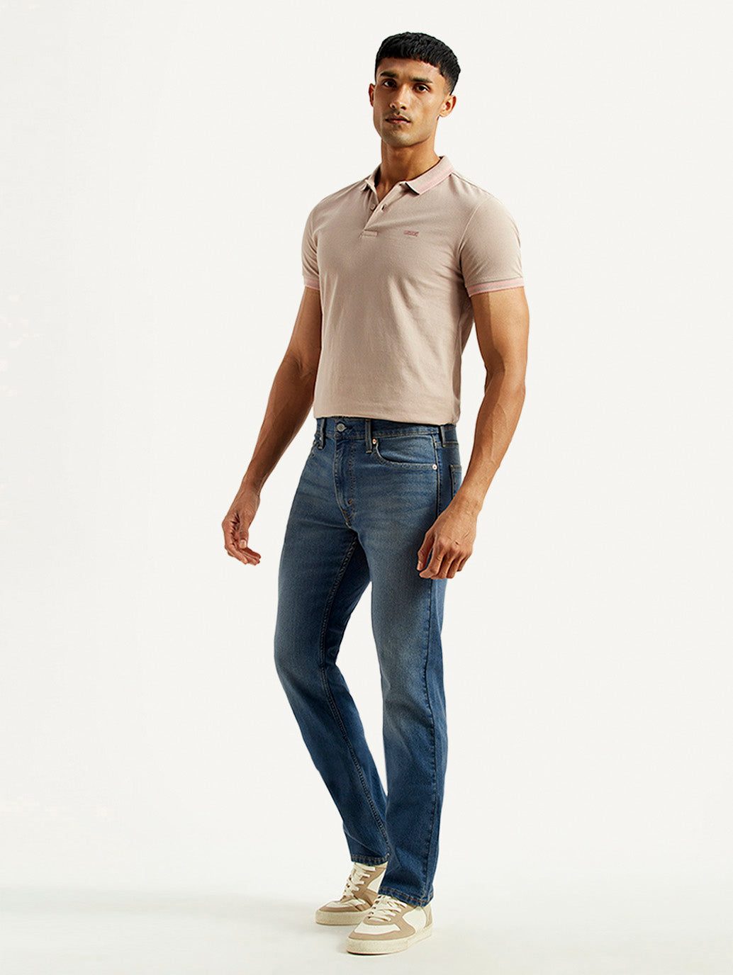 Men's 513 Med Indigo Slim Straight Fit Mid Rise Jeans