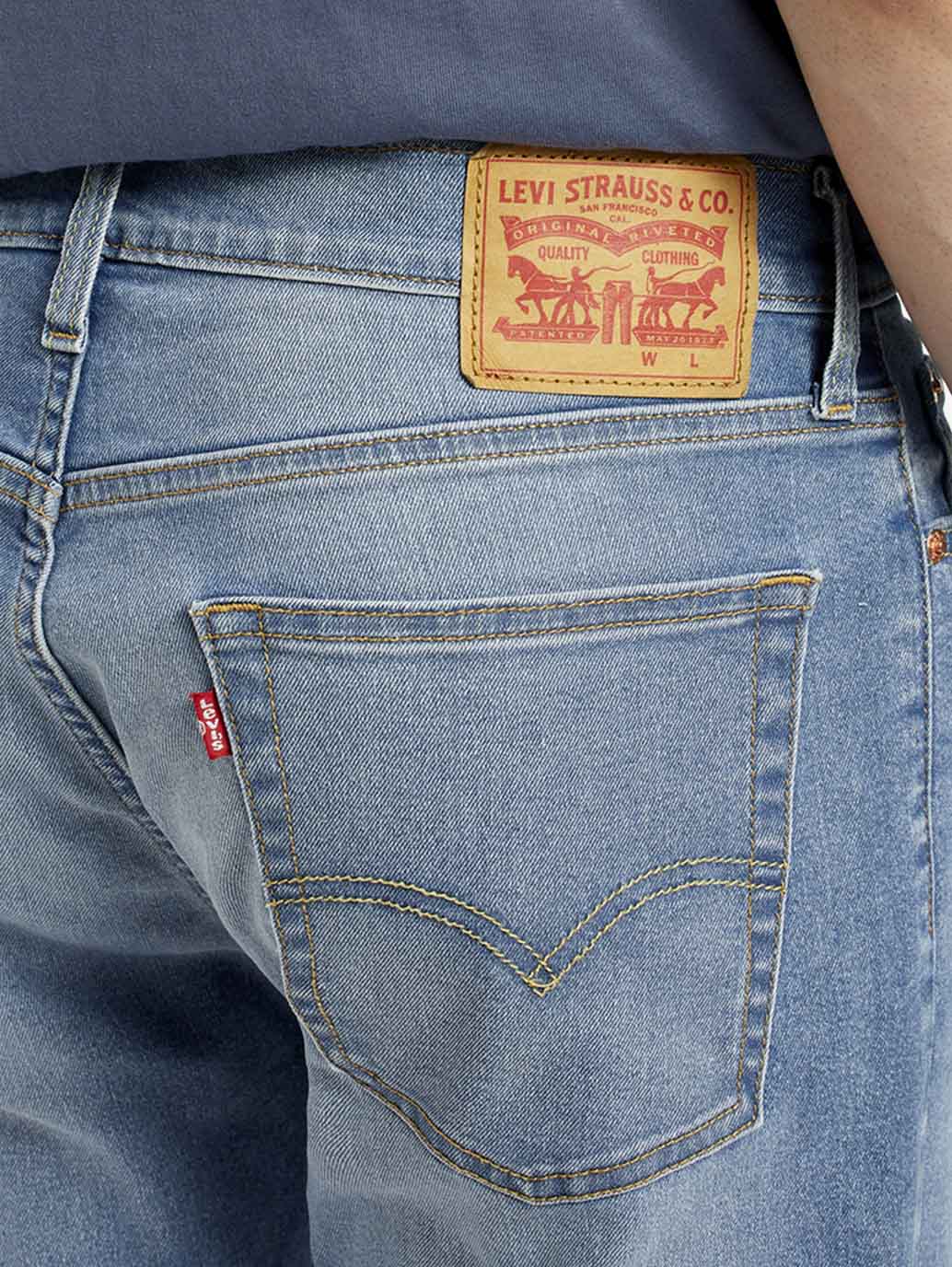 Men's 513 Light Indigo Slim Straight Fit Mid Rise Jeans - Detail View